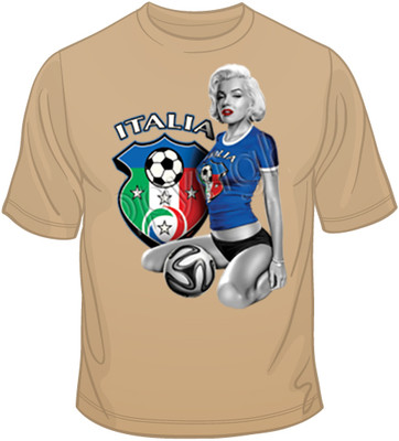 Italy Soccer Marilyn T Shirt You Choose Style, Size, Color 10603