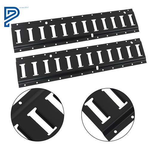Coat Black E Track Tie Down Rail Kit 2' (2 Pack) For Garages Vans Trailers Steel - Picture 5 of 12