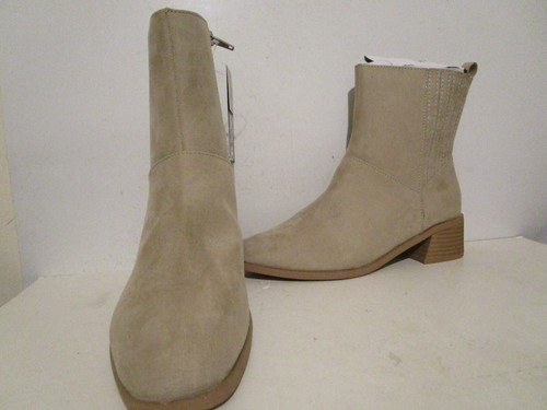 Universal Thread Womens Ashley Low Block Side Zip Ankle Boots Taupe Size 7.5 - Picture 2 of 6