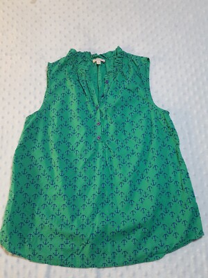 Talbots Ruffle Top Talbots Ruffle Trim Floral Tank Top Lightweight Sleeveless Blouse Beach ...
