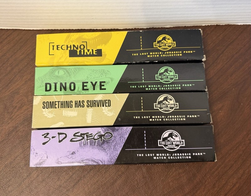 Lost World Jurassic Park Watches Lot Burger King 1997 With Box New Unused Unworn