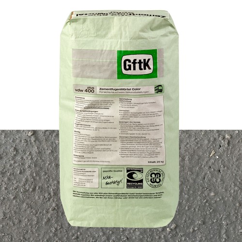 vdw 400 ZementfugenMörtel 25kg Fugenmörtel Natur- Betonstein wasserdurchlässig - Bild 13 von 15