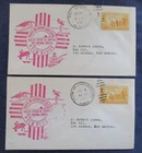 Lot of 2 Covers 1951 Hot Springs New Mexico Last Day & T or C First Day Cancel