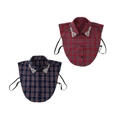 Luxurious Polyester False Collar With Sparkling Crystal Decor Effortless Style