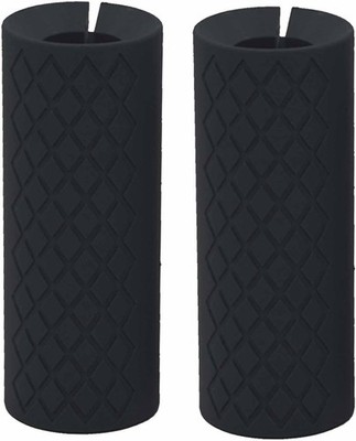 Thick Dumbbell & Barbell Grips for Weightlifting - High-Density Silicone Rubb...