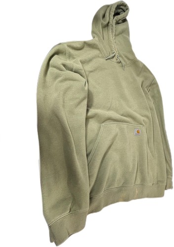 Carhartt Hoodie Spellout Logo Pullover Sweatshirt XL Herren Grün K288 G67
