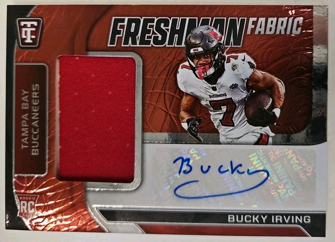 2024 Panini Totally Certified - Freshman Fabric Signatures Bucky Irving #FFS-BIG