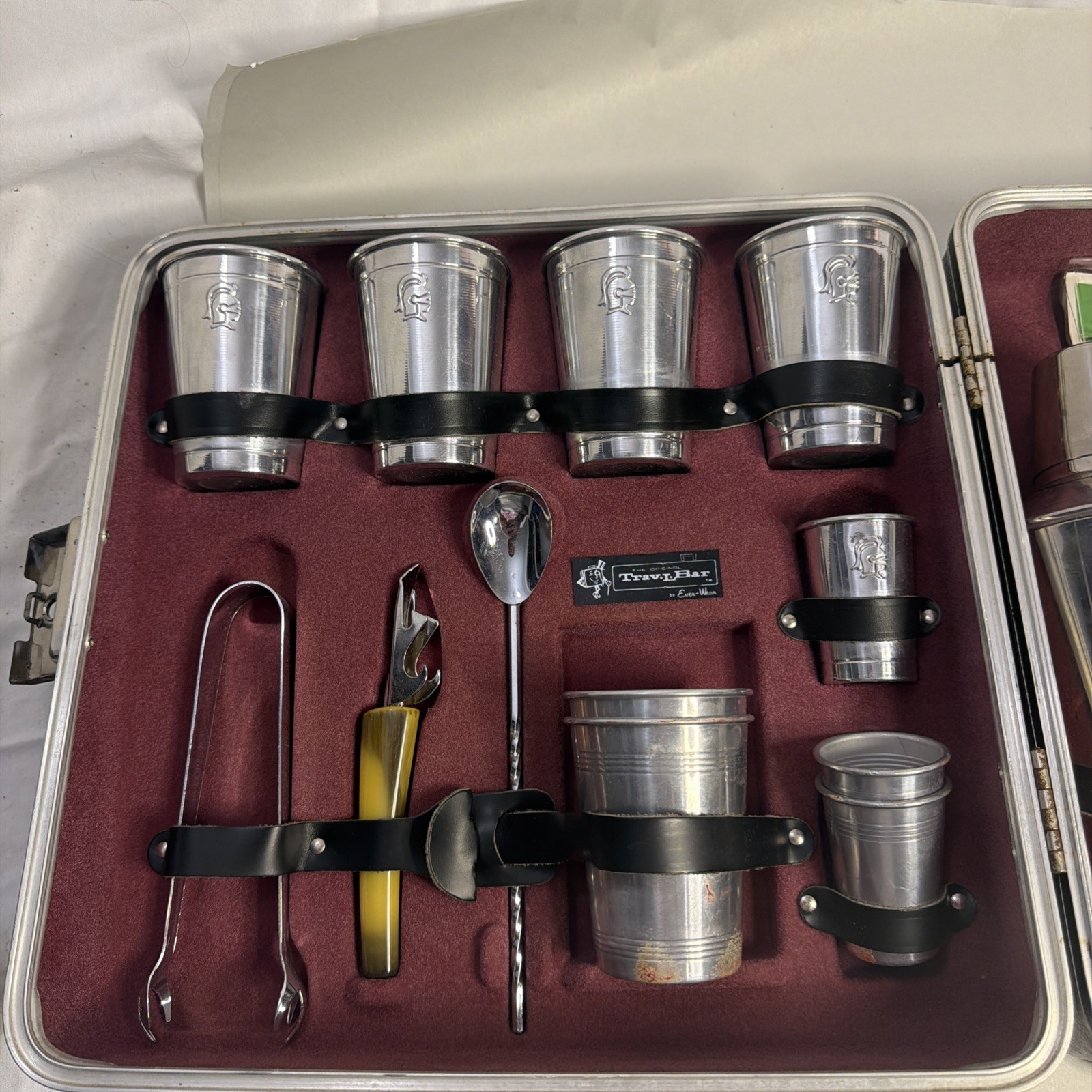 Vintage Trav-L-Bar Executair 737 Travel Portable Bar (missing Some Items)