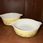 Pyrex Shenandoah Set of 2 471-B 472-B  Casserole Dishes bowls floral vintage