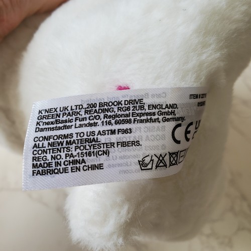 Hello Kitty Care Bears Plush Collab Cross-over Cheer Bear White Red Bow Whiskers - Picture 10 of 12