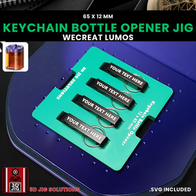WeCreat Lumos Keychain Bottle Opener Jig | Laser Engraving Template
