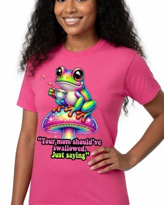 Cute Frog Offensive Y2K Aesthetic Retro Neon Toxic Dark Humor Sarcastic T-Shirt