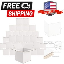 40 Pack Small Shipping Boxes, 4 x 4 x 4 Inches White Corrugated Cardboard Box...