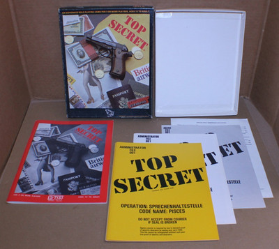 USED / INCOMPLETE / Vintage 1983 TSR Top Secret Role Playing Game NO DICE