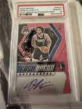 2024-25 Panini Mosaic Derek Lively Pink FAST BREAK Auto /15 Dallas Mavericks