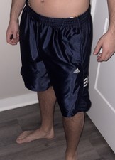 Men  s Adidas Dazzle Basketball Shorts Navy Blue Size L tags removed 