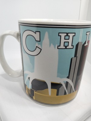 CHICAGO  MUG. CHICAGO COFFEE MUG.  CHICAGO CITY SKYLINE DECO MUG. B377