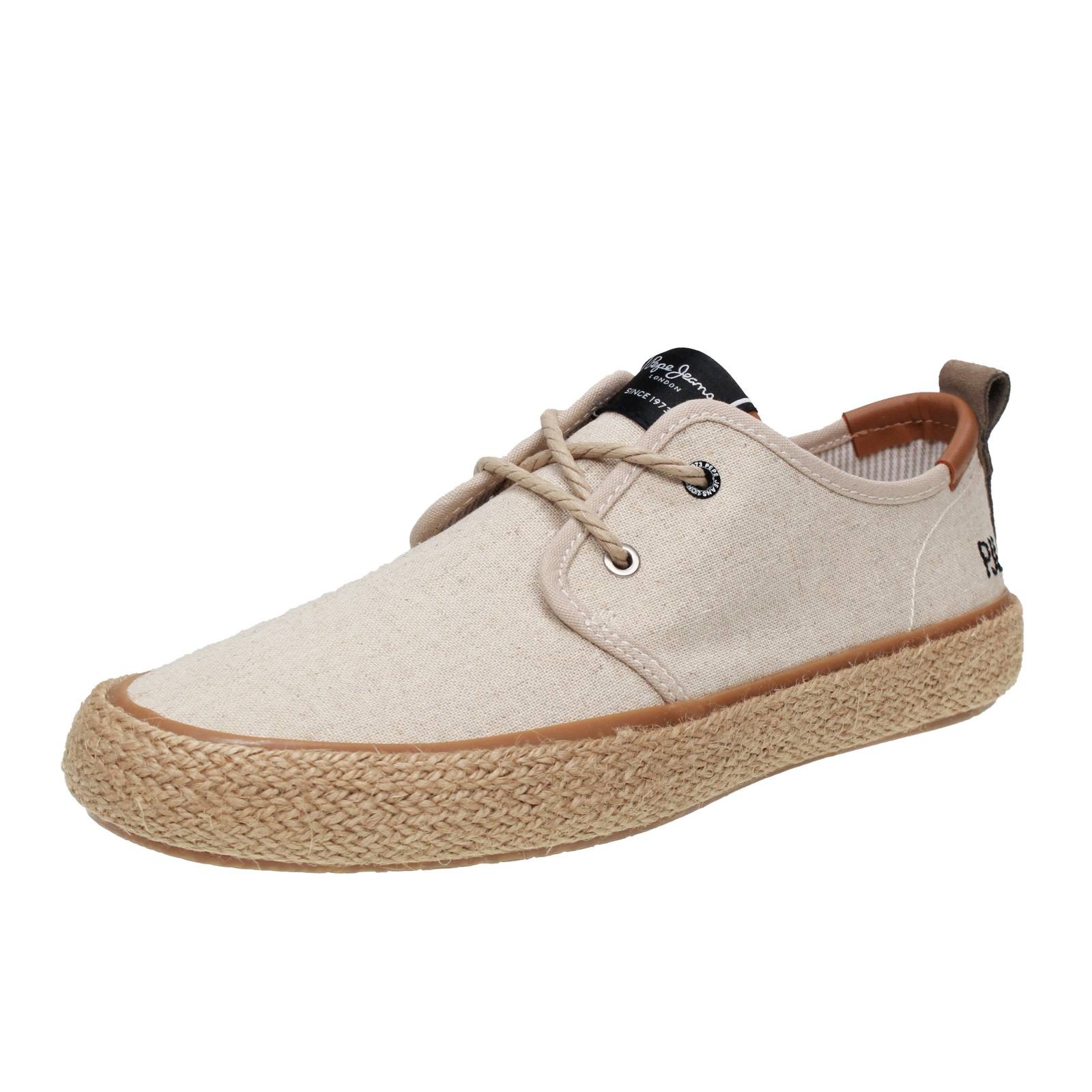 Pepe Jeans Port Nature - Canvas Schuhe beige - Größe 44 Herrenschuhe Sneaker