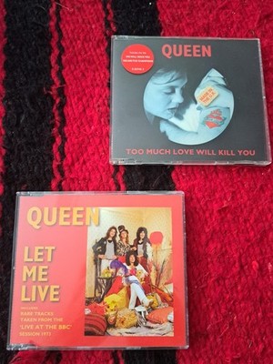 Queen CD Singles Lot Too Much Love Will Kill u & Let Me Live VG w/ rare BBC trks