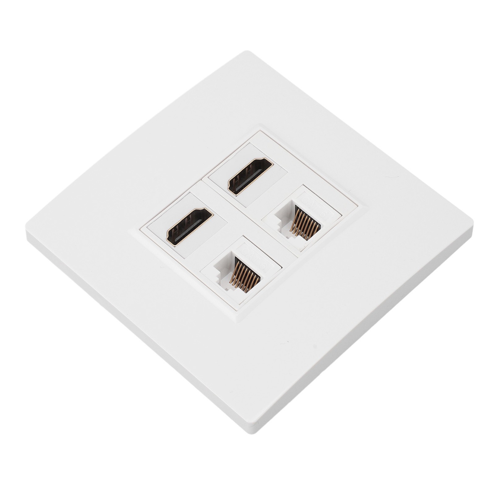 Cat6 HD Multimedia Interface Wall Plate Gigabit 4K HD Cable 4 Port Ethernet Hot.