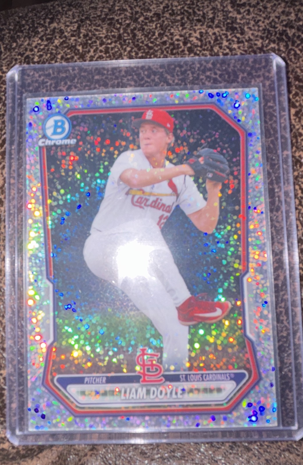 2025 Bowman Draft - Chrome Liam Doyle #BDC-12 Sparkle Refractor (RC)