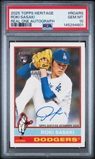 2025 Topps Heritage Roki Sasaki Real One Auto RC #ROA-RS Dodgers PSA 10