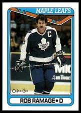 1990-91 O-Pee-Chee Rob Ramage Toronto Maple Leafs #317