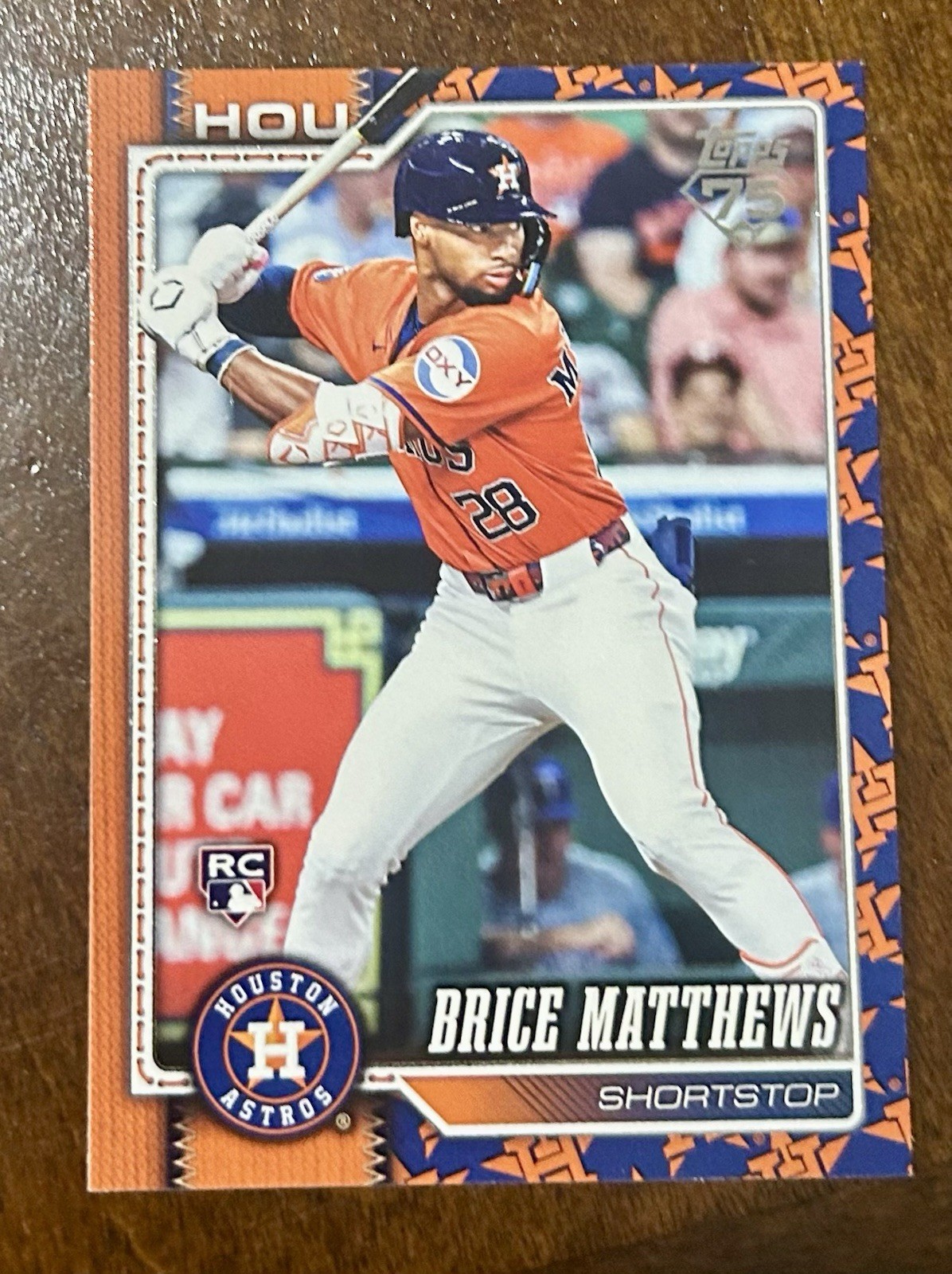 2026 Topps Team Color Border #132 Brice Matthews RC Rookie Houston Astros