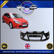 FORD FOCUS 2011 - 2014 FRONT BUMPER PRIMED NO PDC HIGH QUALITY