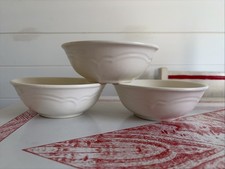 3 Vintage Pfaltzgraff Tea Rose 6" x 2.5" Soup Cereal Bowls Solid Color Beige