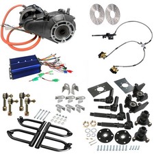 Front Drive Axle Kit Swing arm 1000W 48v Differential Motor Racing Go kart 4WD