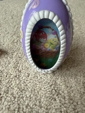 2 M&Ms EMPTY Plastic Holographic (2 images) Easter Eggs 4”x3”. Early 2000s