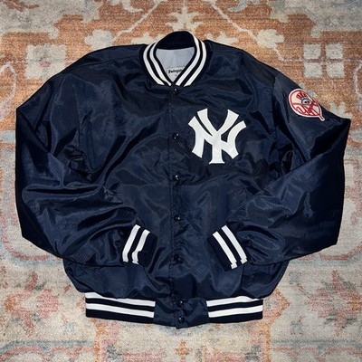 Yankees ネイビー ジャケット MLB VTG 80s 90s MLB New York Yankees Swinger Satin Bomber Jacket Sz L