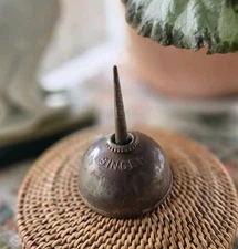 NICE! Vintage Singer Sewing Machine Oil Can Mini Miniature