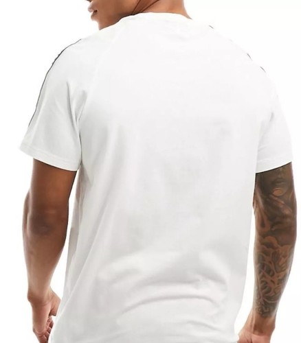 Hugo Boss Men's Sporty Logo Hugo Tape T Shirt Colour White Size 2XL Hugo Red - Picture 3 of 4