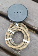 WW2 RAF Military Radio Headgear/Microphone and Connector cable
