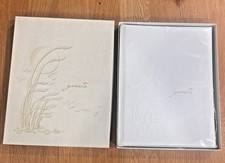 NIB Vintage Guest Book Bound Hardcover beach embossed Ocean Birds holes webway