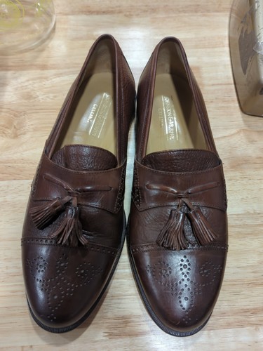 JOHNSON & MURPHY Men's Size 9.5M Brown Dress Tassel Cellini Shoes 15 4160 - Picture 2 of 11
