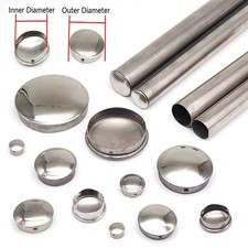 Round Stainless Steel End Cap Caps For Pipe Tubing Inserts Bungs Blanking Plugs