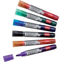 Nobo Liquid Ink 1901419 Whiteboardmarker Set Schwarz, Rot, GrüN, Blau, Orange...