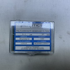 Pack of 100 Poretics Polycarbonate Membrane Filters 0.1um 37 MM 12010