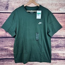 Nike Mens Club Tee Sportswear Embroidered Logo T-Shirt Green XL NWT AR4997-323