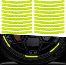 20PCS Green Reflective Wheel Stripe Stickers, Anti-Scratch Rim De Color: Green