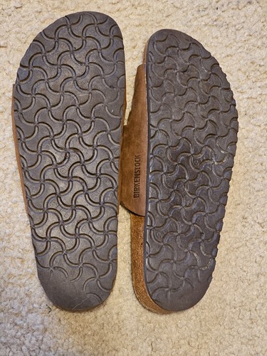 Birkenstock Grenada Softbed Leather Womens Brown Suede Sandals with Buckles - 41 - Picture 6 of 7