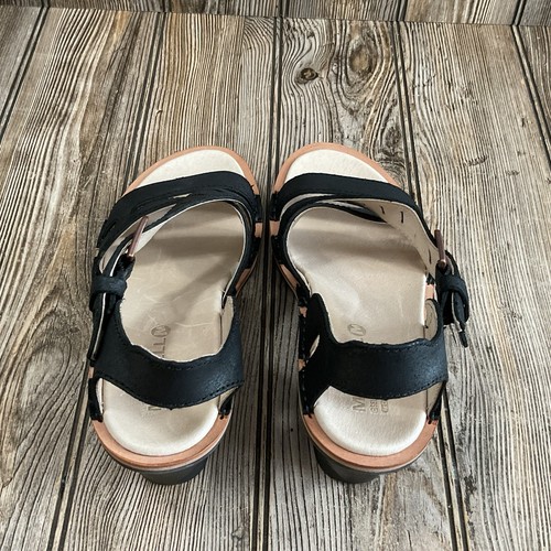 Merrell Womens Sirah Black Leather Strap Wedge Heels Sandals Shoes J521950 8 US - Picture 13 of 15