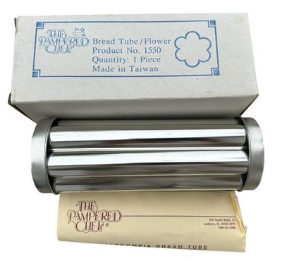 Vintage Pampered Chef Flower Bread Tube #1550 w Box Instructions