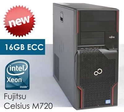 WORKSTATION FUJITSU CELSIUS M720 XEON E5 16GB ECC 1TB HDD NVIDIA 10601771204 NEU