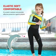 Kid Wetsuit One Piece Neoprene Swimsuit Sun-Protective For Surfing Diving D SOET