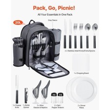 Picnic Backpack Beach Picnic Backpack Bag for 2 Person with Insulated