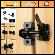 Heavy Duty Self-Locking Gate Latch - Automatic Gravity Lever for Wooden Fences,
